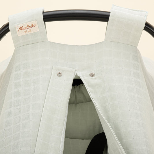 Stroller Cover Set - Single Side - Mint Müslin