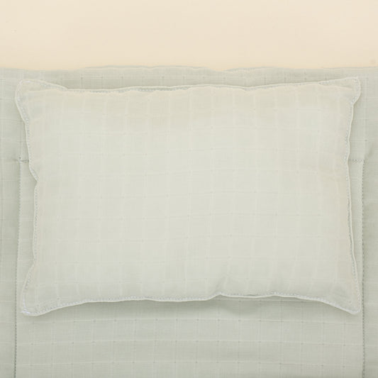 Double Sided Changing Pad and Pillow - Mint Müslin