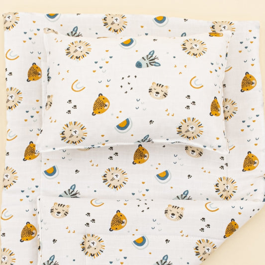 Double Sided Changing Pad and Pillow - Zoo