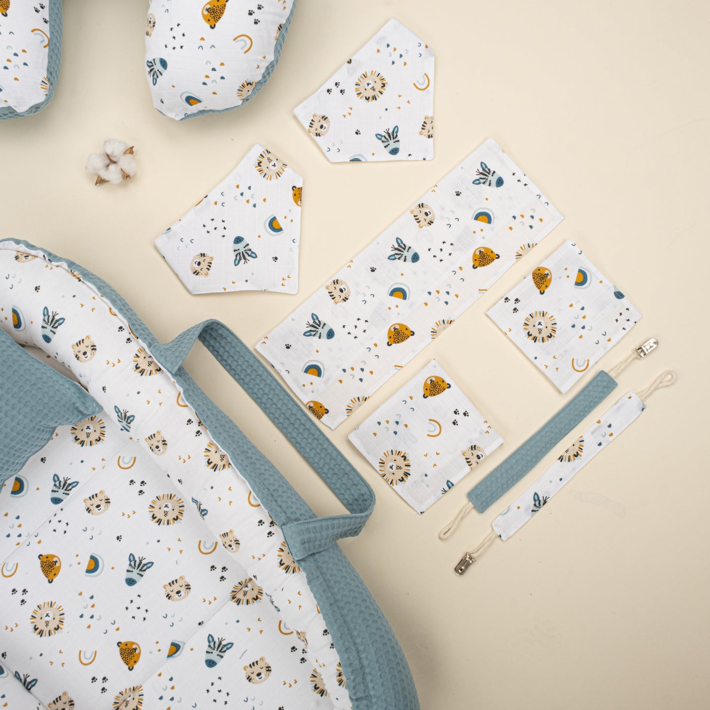 18 Piece Full Set - Double Sided - Petrol Mavisi Petek - Zoo