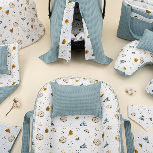 18 Piece Full Set - Double Sided - Petrol Mavisi Petek - Zoo