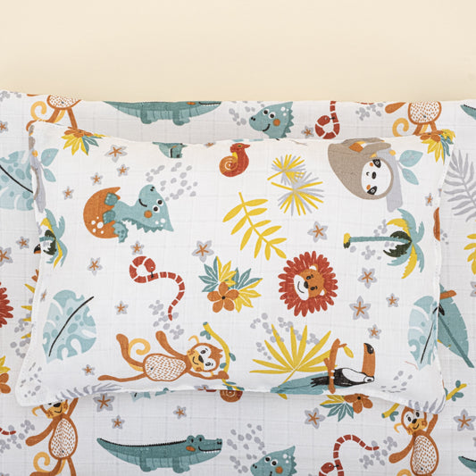 Double Sided Changing Pad and Pillow - Hayvanat Bahçesi