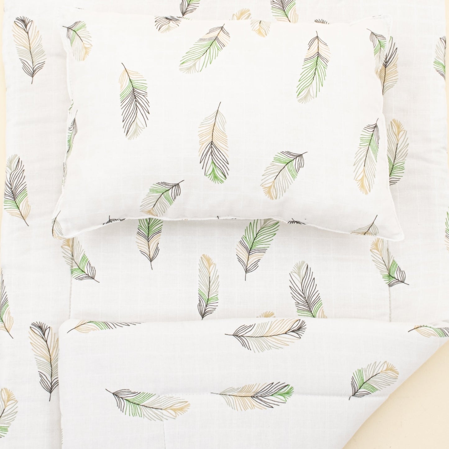 Double Sided Changing Pad and Pillow - Yeşil Tüy