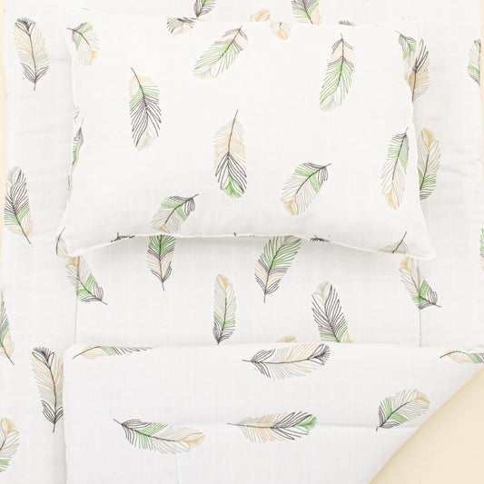 Double Sided Changing Pad and Pillow - Yeşil Tüy