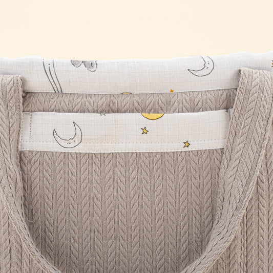 Baby Care Bag - Gri Örgü - Gri Tavşan