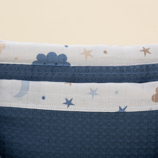 Baby Care Bag - Koyu İndigo Petek - Mavi Bulut