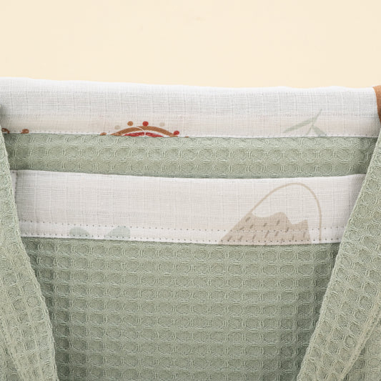 Baby Care Bag - Yeşil Petek - Kahverengi Gökkuşağı