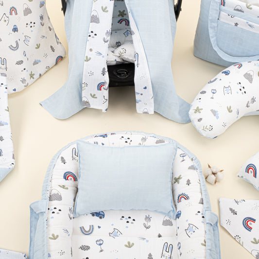 18 Piece Full Set - Double Sided - Mavi Muslin - Mavi Kedi