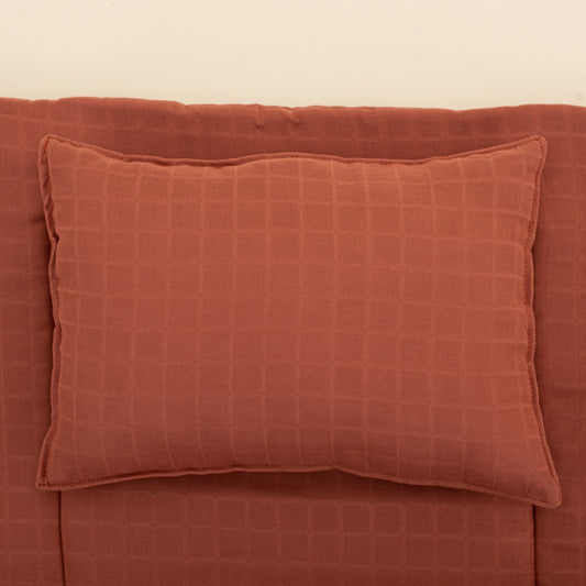 Double Sided Changing Pad and Pillow - Koyu Kiremit Müslin
