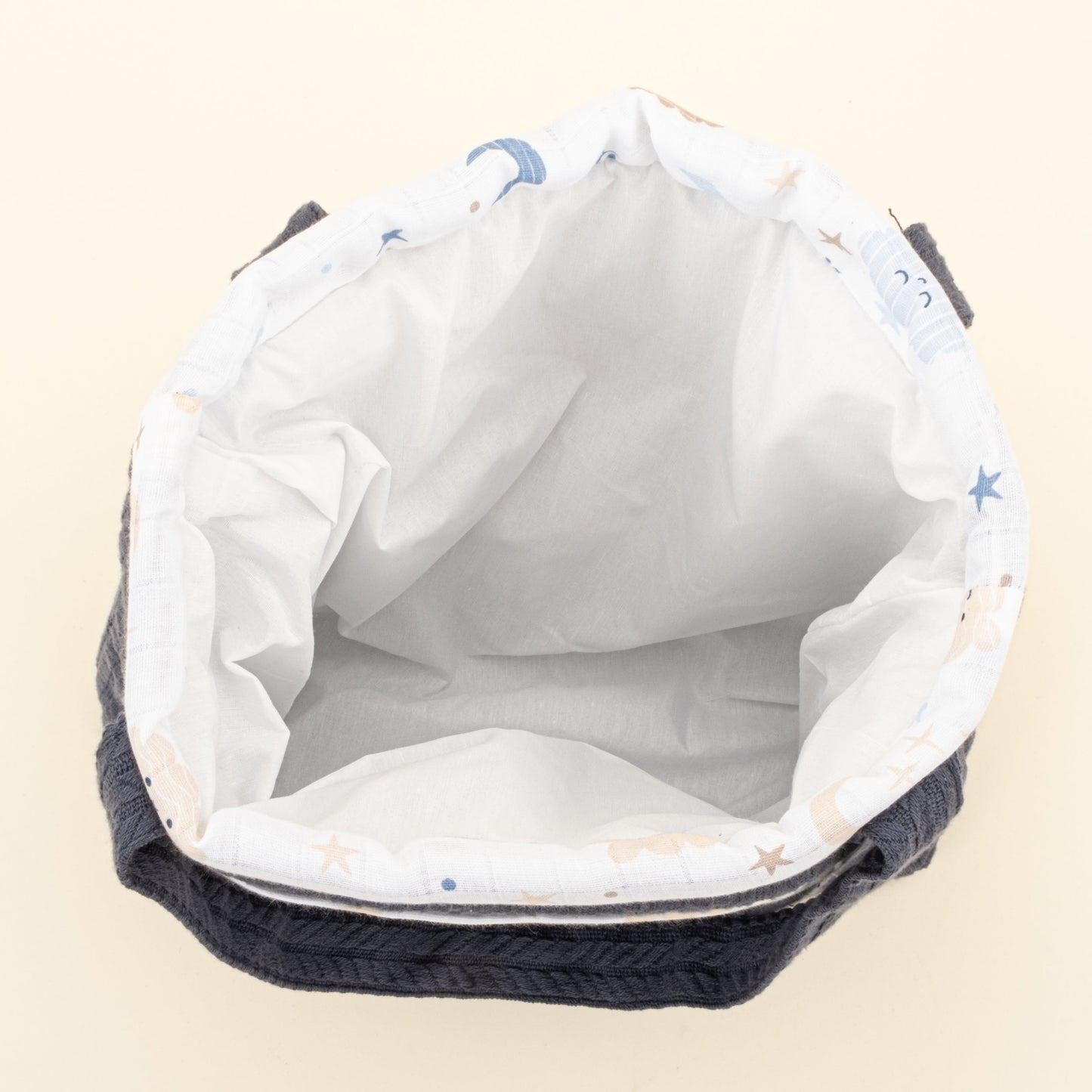 Baby Care Bag - Lacivert Örgü - Mavi Bulut