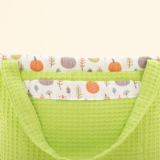 Baby Care Bag - Fıstık Yeşili Petek - Yeşil Balkabağı