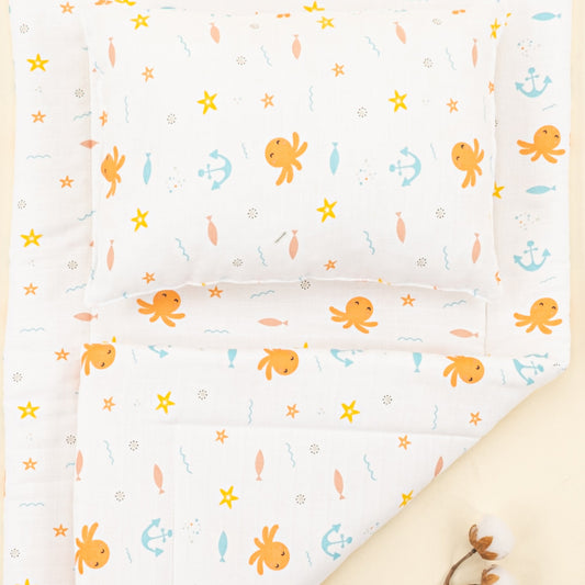 Double Sided Changing Pad and Pillow - Ahtapot