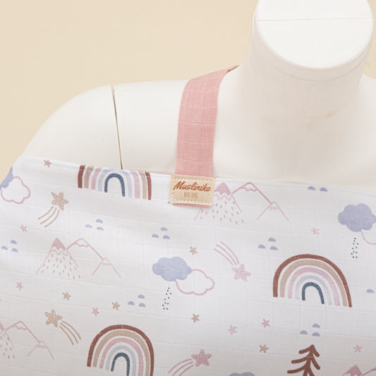 Breastfeeding Bib - Pastel Gökkuşağı