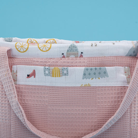 Baby Care Bag - Gül Kurusu Waffle - Sindirella
