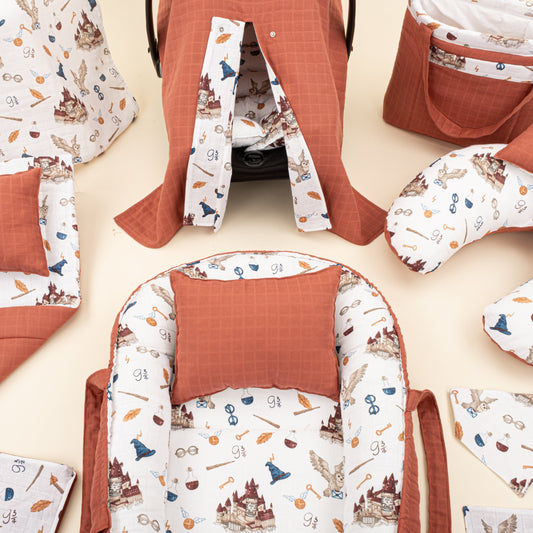 18 Piece Full Set - Double Sided - Koyu Kiremit Muslin - Harry