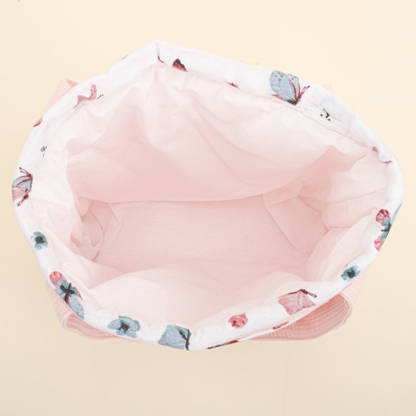 Baby Care Bag - Pembe Waffle - Kelebekler