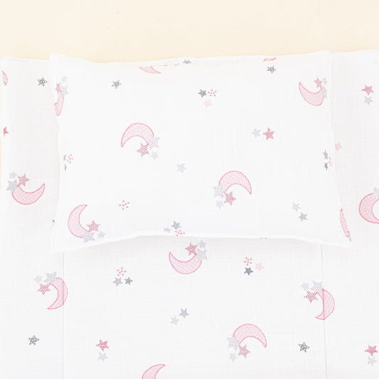Double Sided Changing Pad and Pillow - Pembe Ay