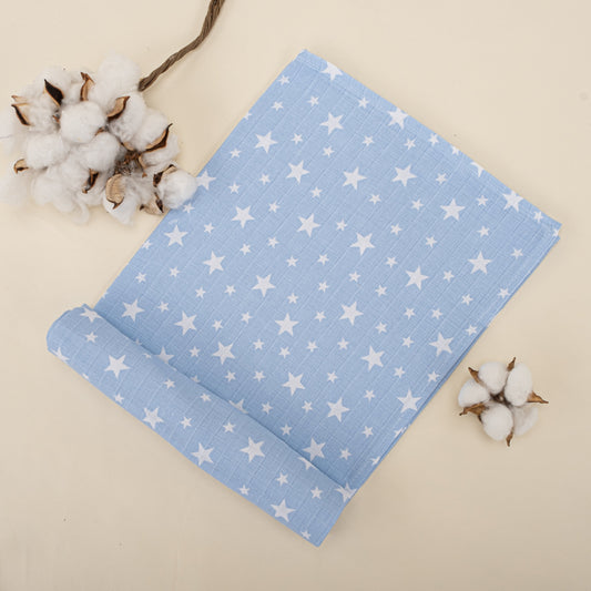 3 Piece Muslin Cover Set - Mavi Yıldız / Mavi Yıldız / Harf