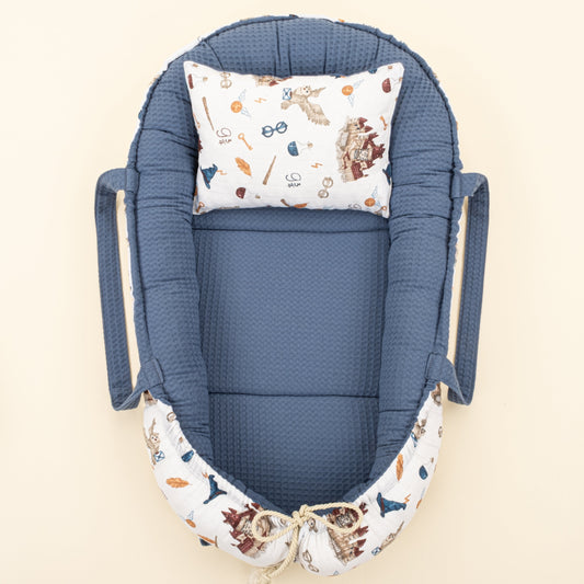 Babynest and Pillow - Çift Taraflı - İndigo Petek - Harry