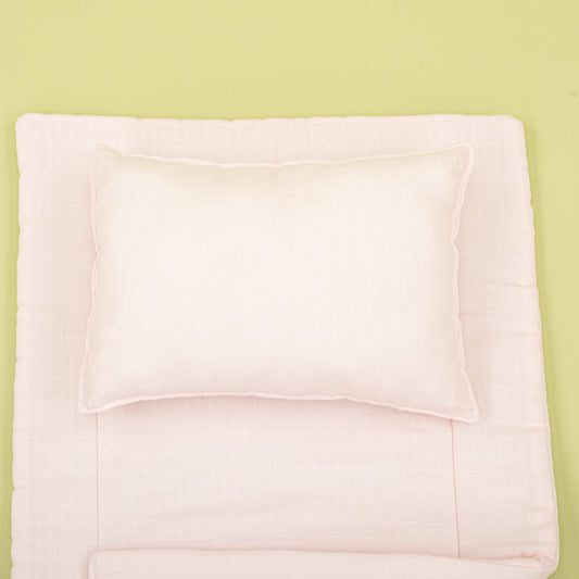 Double Sided Changing Pad and Pillow - Bebe Pembe Muslin