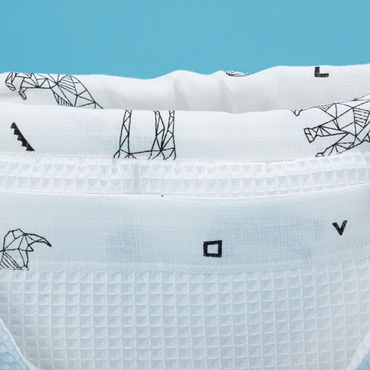 Baby Care Bag - Beyaz Petek - Kaplan