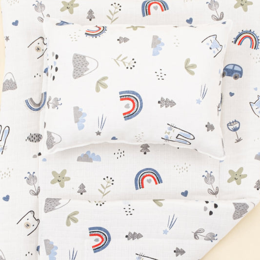 Double Sided Changing Pad and Pillow - Mavi Kedi