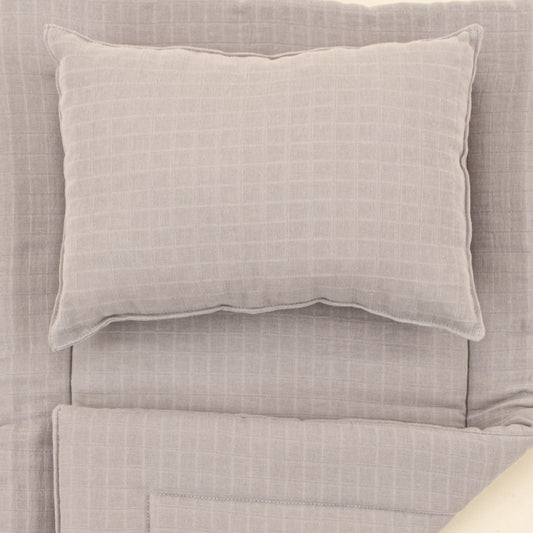 Double Sided Changing Pad and Pillow - Koyu Gri Muslin