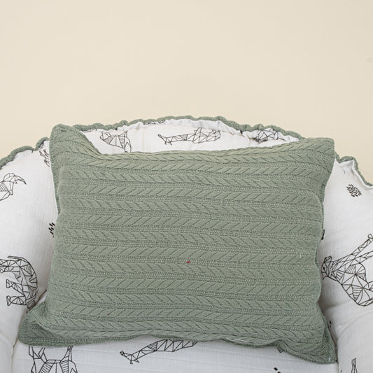 Babynest and Pillow - Çift Taraflı - Koyu Yeşil Örgü - Kaplan