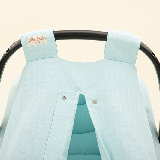 Stroller Cover Set - Single Side - Su Yeşili Muslin