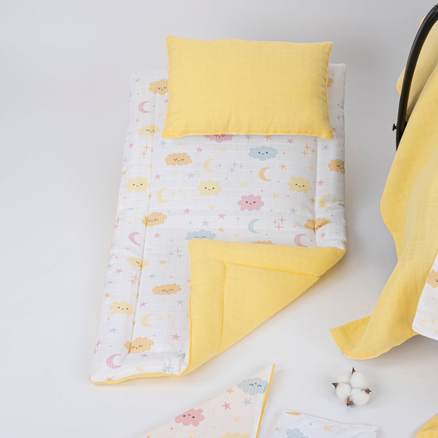 10 Pieces - Newborn Sets - Seasonal Collection - Yellow Muslin - Yellow Cloud
