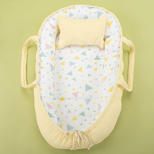 Babynest - Yellow Braid - Colored Triangles