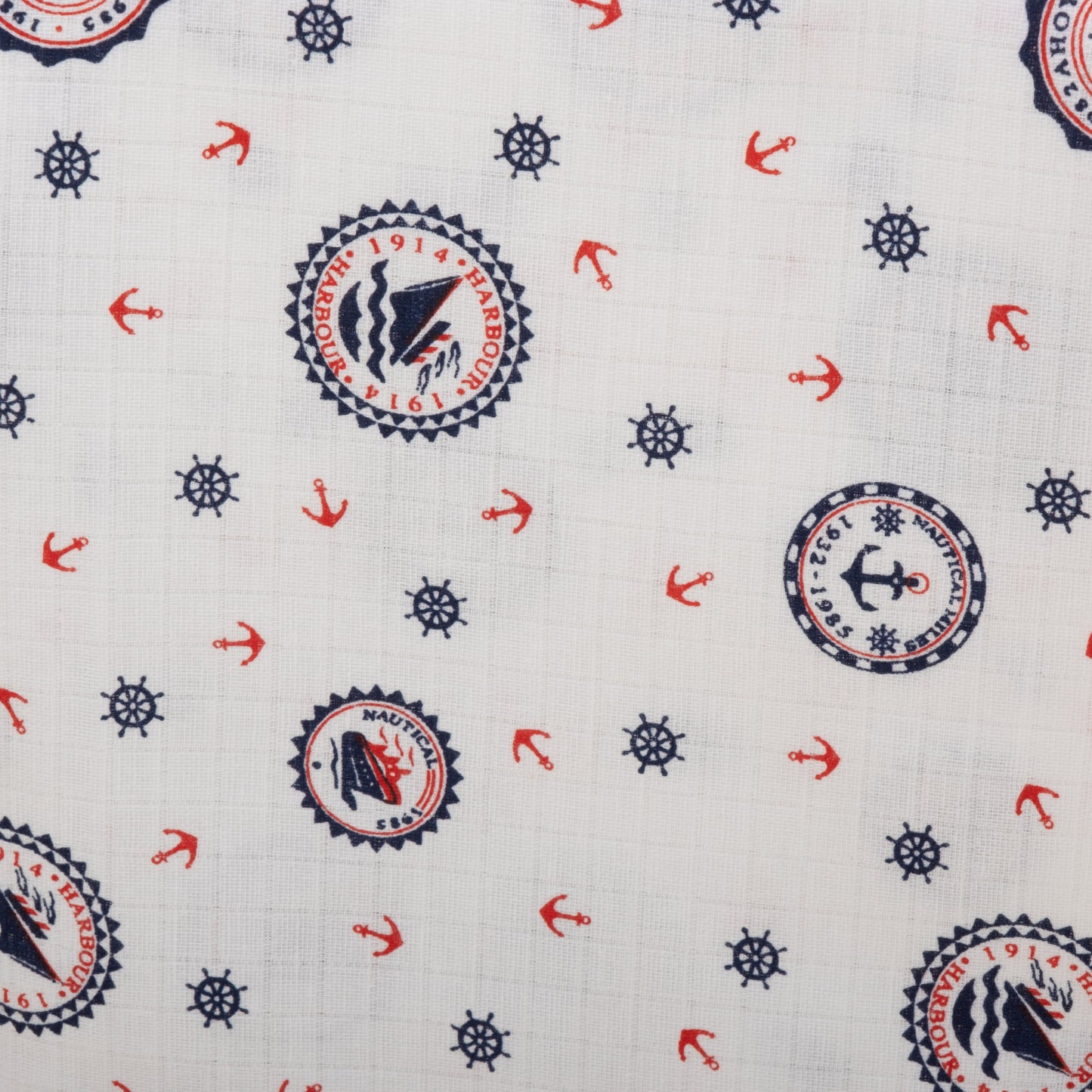 Muslin Blanket - Blue Ship