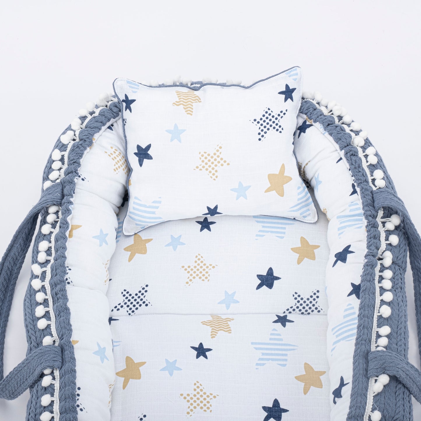 Babynest - Indigo Knitting - Blue Star
