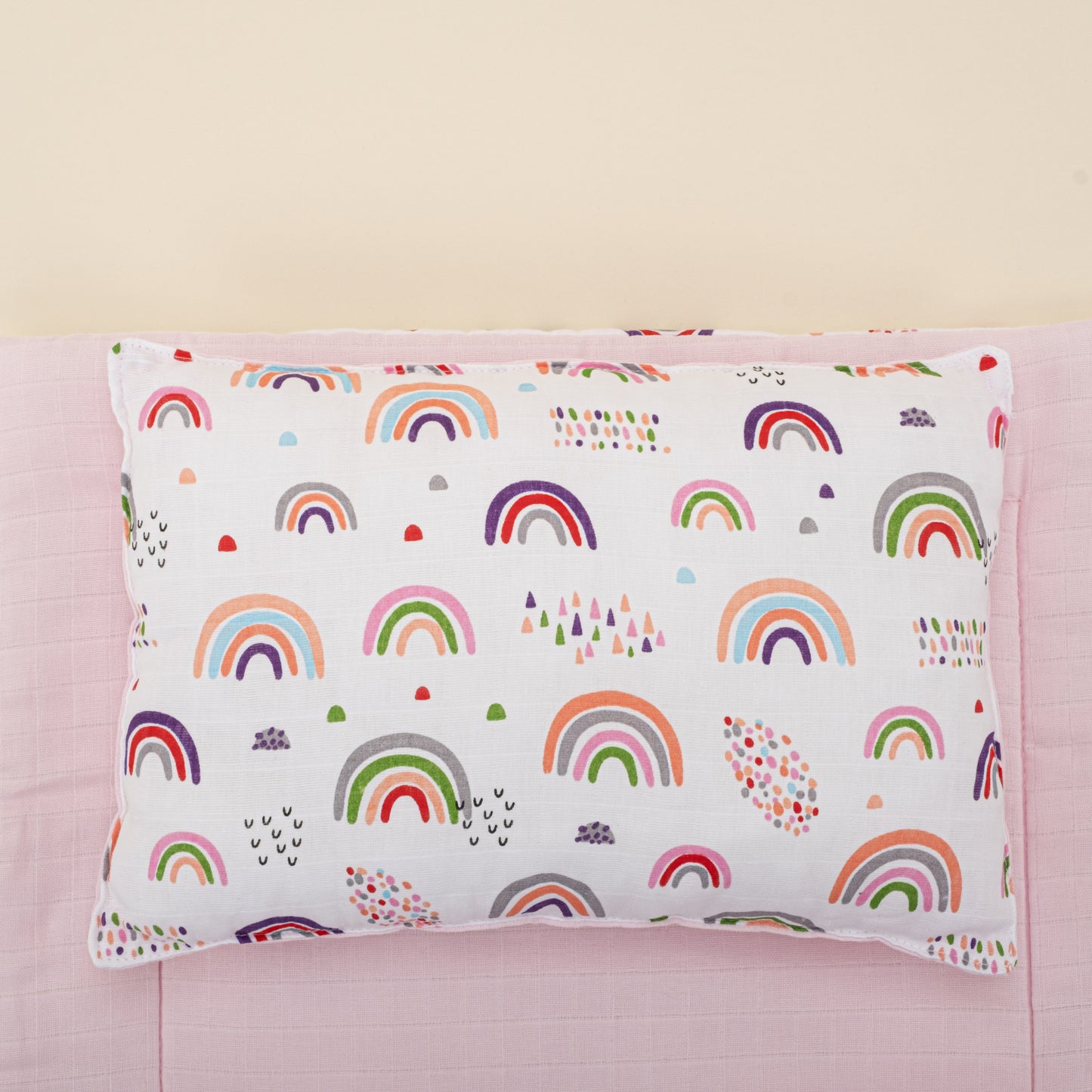 Double Side Changing Pad - Pink Muslin - Pink Little Rainbow