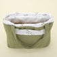 Baby Care Bag - Açık Yeşil Örgü - Yapraklar