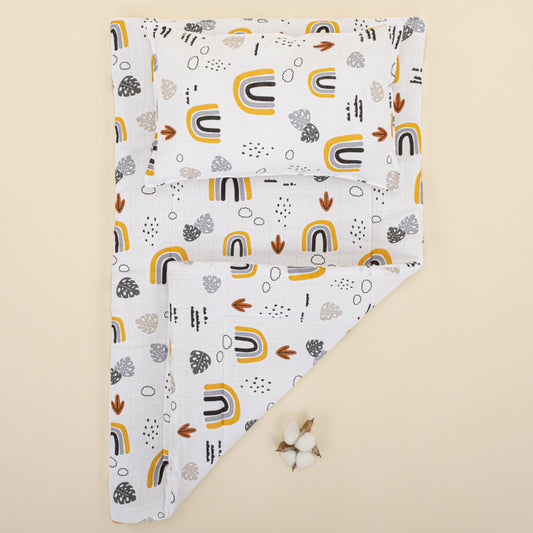 Double Sided Changing Pad and Pillow - Hardal Gökkuşağı