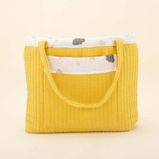 Baby Care Bag - Hardal Örgü - Kuş