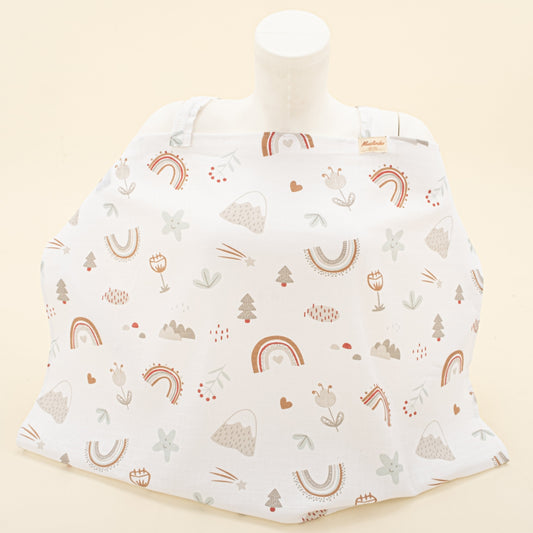 Breastfeeding Bib - Kahverengi Gökkuşağı