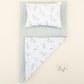 Double Sided Changing Pad and Pillow - Açık Yeşil Petek - Yapraklar