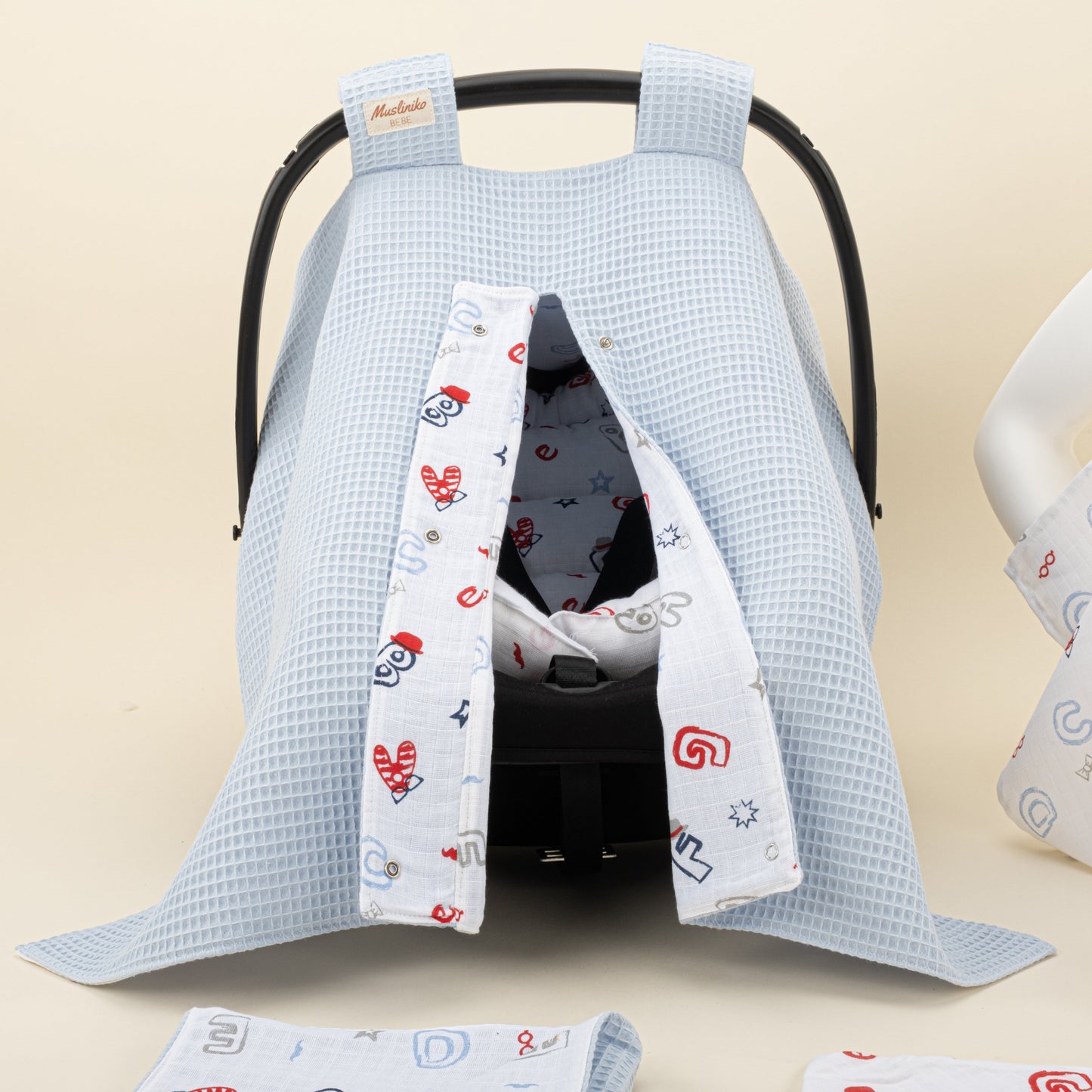 9 Piece - Newborn Sets - Double Sided - Winter - Bebe Mavi Petek - Harfli