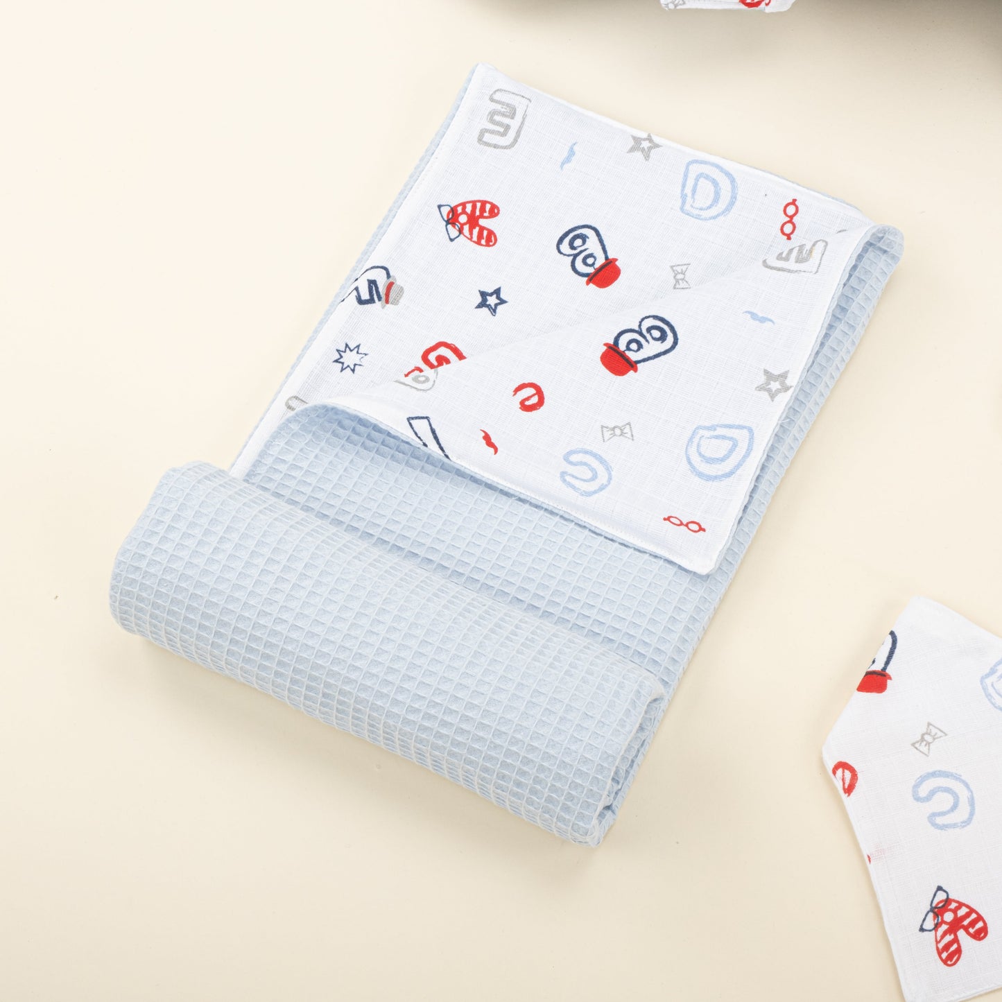 9 Piece - Newborn Sets - Double Sided - Winter - Bebe Mavi Petek - Harfli