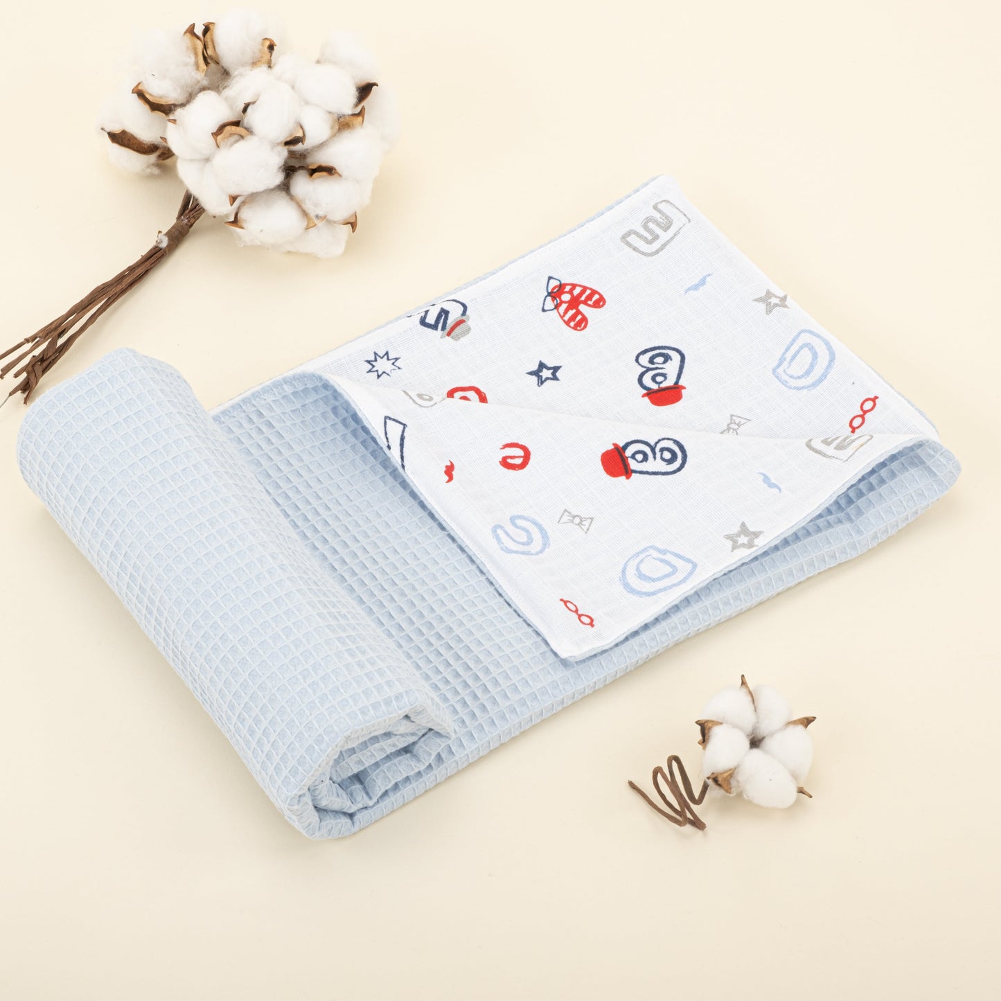 9 Piece - Newborn Sets - Double Sided - Winter - Bebe Mavi Petek - Harfli