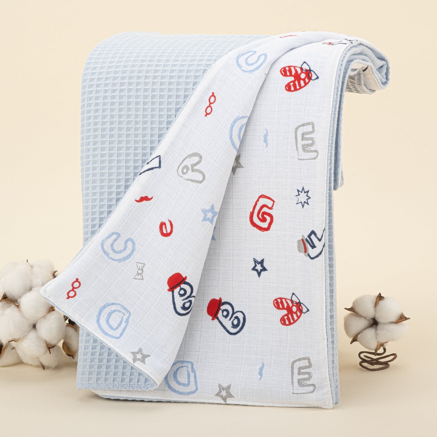 9 Piece - Newborn Sets - Double Sided - Winter - Bebe Mavi Petek - Harfli