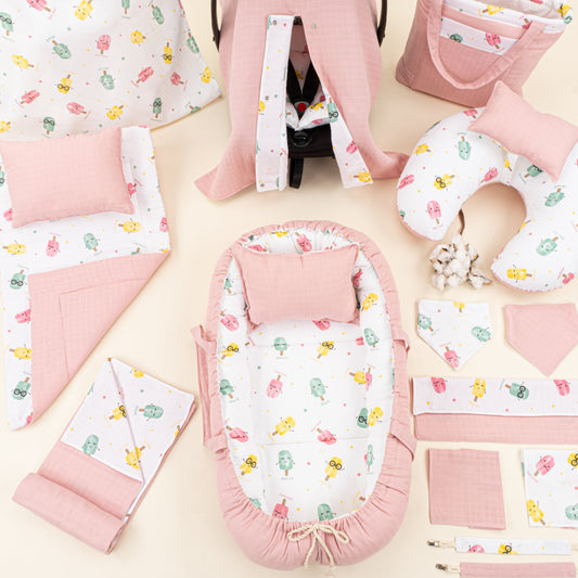 18 Piece Full Set - Double Sided - Pudra Muslin - Dondurma