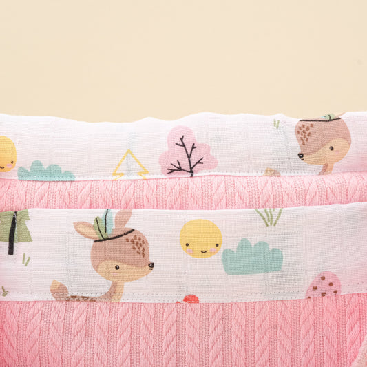 Baby Care Bag - Koyu Pembe Örgü - Ceylan