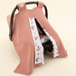 Stroller Cover Set - Double Side - Gül Kurusu Muslin - Kelebekler