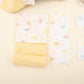 9 Piece - Newborn Sets - Double Sided - Winter - Sarı Petek - Sarı Bulut