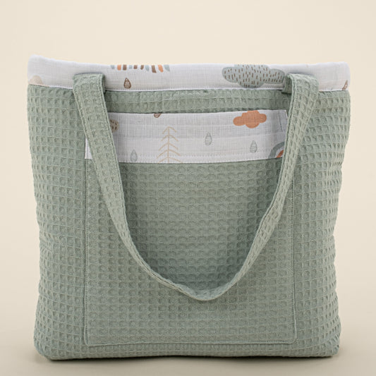Baby Care Bag - Yeşil  Petek - Yeşil Gökkuşağı