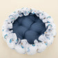 Round Babynest - Çift Taraflı - İndigo Petek - Mavi Gökkuşağı