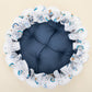 Round Babynest - Çift Taraflı - İndigo Petek - Mavi Gökkuşağı